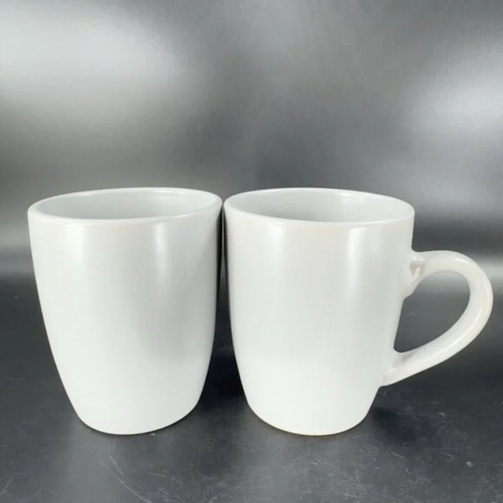 Balvery BIA Aura Solid Stone Gray Ceramic 12 ounce Coffee Mug Cup Porcelain Set2